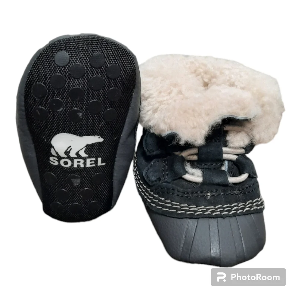 Sorel Infant Baby Caribootie Boots With Fur Trim